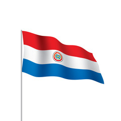Paraguay flag, vector illustration