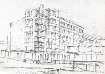 sketch building