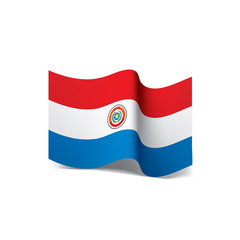 Paraguay flag, vector illustration