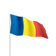 Romania flag, vector illustration