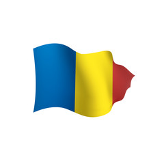 Romania flag, vector illustration