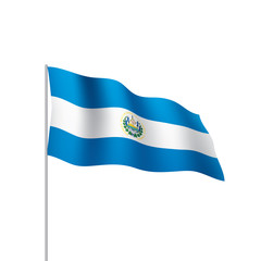 Salvador flag, vector illustration