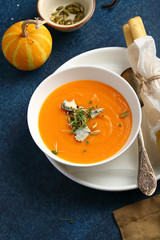 Traditional pumpkin soup