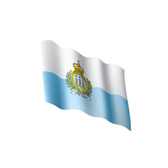 San Marino flag, vector illustration