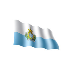 San Marino flag, vector illustration