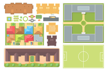 Cityscape elements - set of modern vector objects