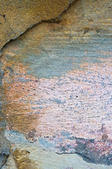 Cracked and peeling paint old wall background. Classic grunge texture.