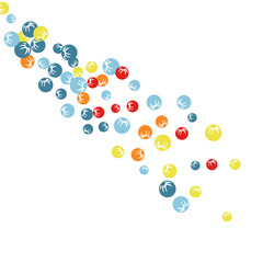 Vector Confetti Background Pattern. Element of design. Colored stylized berries on a black background

