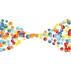 Vector Confetti Background Pattern. Element of design. Colored stylized berries on a black background
