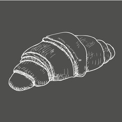 Bakery. Bread vector hand drawn illustration. Black ear