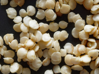 Seeds of bell pepper or capsicum over dark background