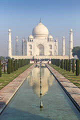 Obraz premium four minarets frame of the Taj Mahal, Agra, Uttar Pradesh, India
