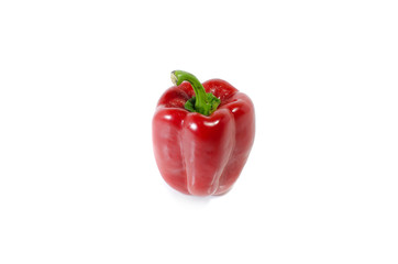 red sweet pepper on white background