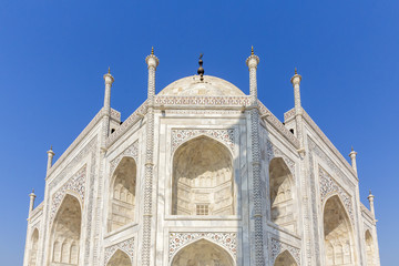 ivory-white facade of the Taj Mahal, Agra, Uttar Pradesh, India