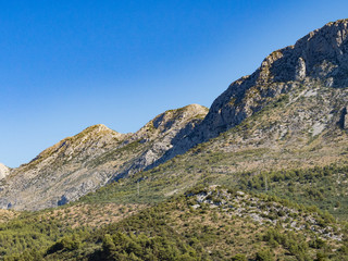Fototapeta na wymiar Beautiful landscape of Makarska riviera with high mountains