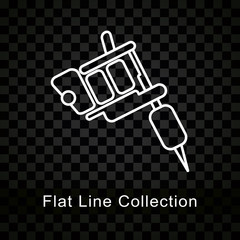 tattoo machine icon on checkered background