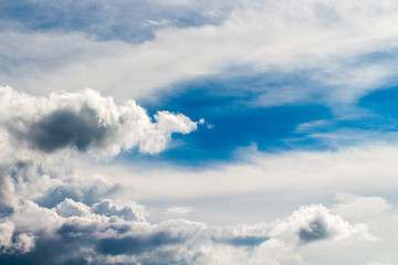colorful dramatic sky with cloud at sunset.