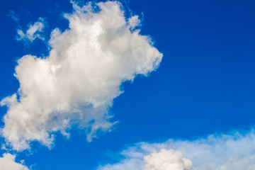 colorful dramatic sky with cloud at sunset.