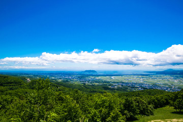 城岱牧場展望台からの眺め　北海道