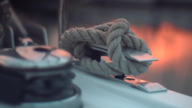 rope on a luxury yacht