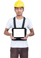 Portrait engineer with touchscreen tablet device