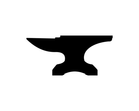 Black Anvil for Forging Symbol Logo Vector