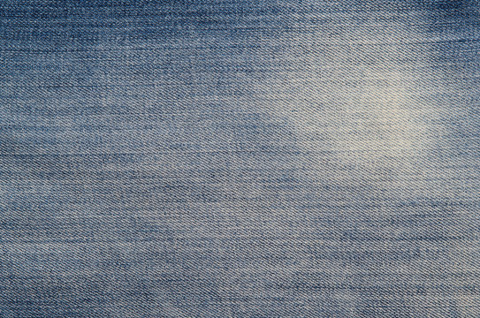 Texture of blue denim fabric