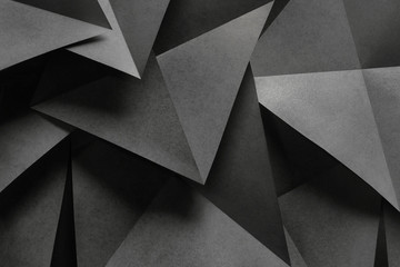 Geometric shapes of paper, abstract background.