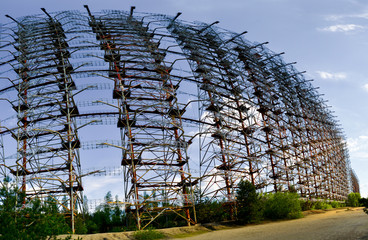 Antenne di ascolto ex URSS Duga 3 a Chernobyl