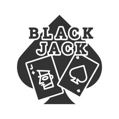 Blackjack glyph icon