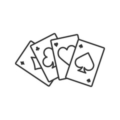 Four aces linear icon