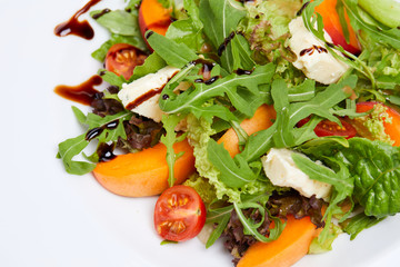 salad with grilled peach