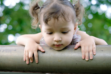 Close up portrait of cute girl.