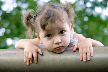 Close up portrait of cute girl.