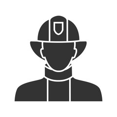 Firefighter glyph icon