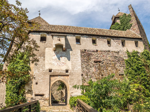 The entrance to Runkelstein Castle, Castel Roncolo, Bolzano, Italy