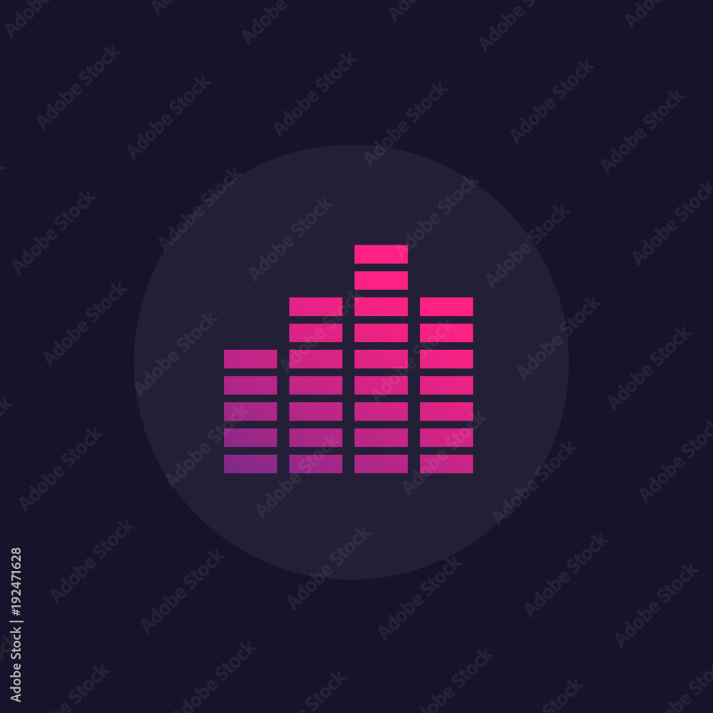 Wall mural Eq, equalizer vector icon