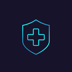 Obraz premium health insurance vector linear icon