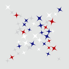 Colorful Stars Confetti, Mystery Sparkling Vector Background. Trendy Glowing Magic Glitter, Lights. Festive Falling Colorful Stars Confetti for Ads, Posters. 