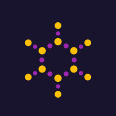 molecule vector logo element