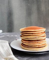 Stack of delicious pancakes.