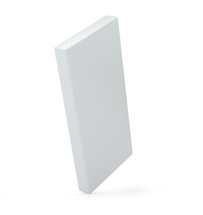 White box package for your design. Blank container or cardboard template for cosmetic, medicine, software, appliance products. Isolated on white background with soft shadow. 3d illustration