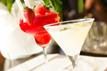 Red and white cocktails.