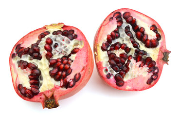pomegranate isolated on the white background