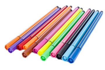 Colorful pens for draw line and coloring.