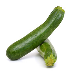zucchini courgette Isolated on white