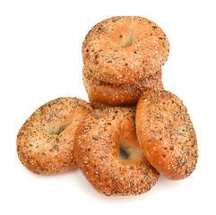 Everything Bagels Isolated on White background