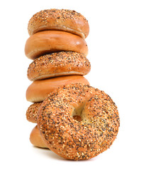 Everything Bagels Isolated on White background