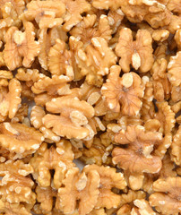 Close-up of shelled walnuts at farmers market in Turkey