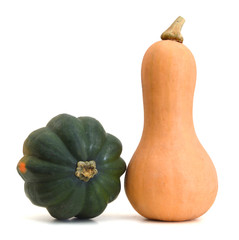 Squash Assortment On White Background